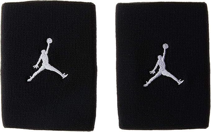 Nike Unisex Jordan Jumpman Wristbands One Size (Black/White)