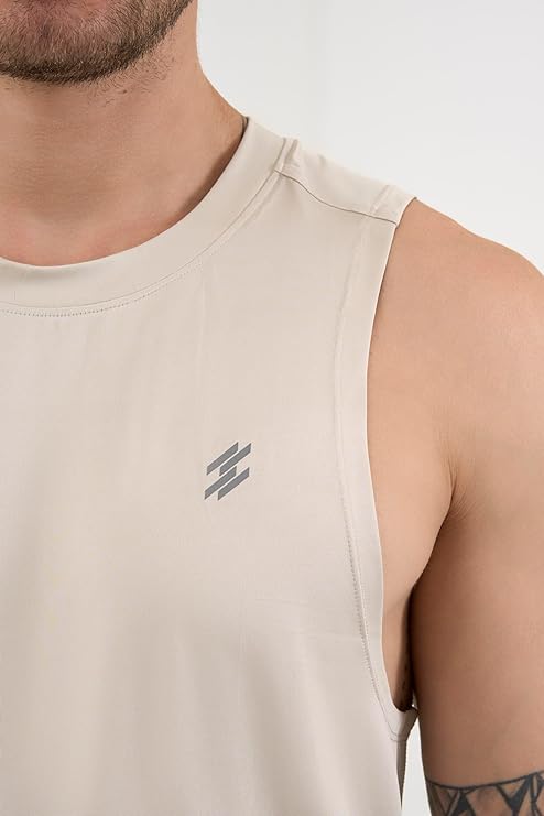 DCYPHR Men's AUSM5X™ Mesh Tank Top- Ivory Mist