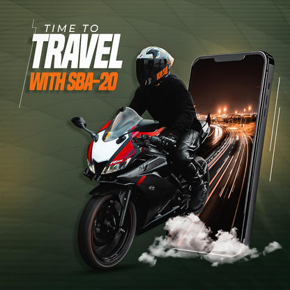 Steelbird SBA-20 09 ISI Certified Flip-Up Graphic Helmet for Men and Women with Inner Chrome Sun Shield (Glossy Black Orange)