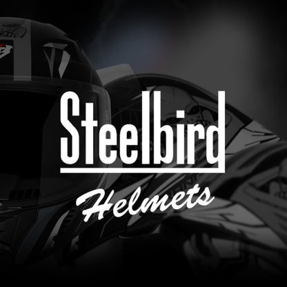 Steelbird SBA-20 Strange ISI Certified Flip-Up Graphic Helmet for Men and Women (Glossy Black Grey)