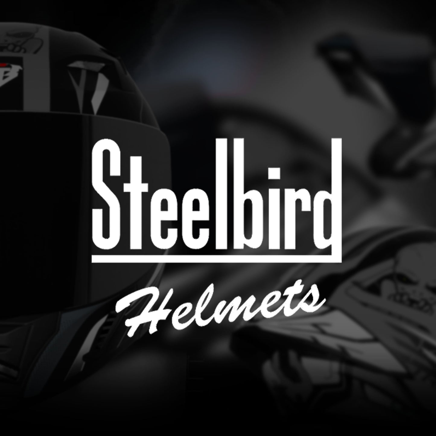 Steelbird SBA-20 Strange ISI Certified Flip-Up Graphic Helmet for Men and Women (Glossy Black Grey with Smoke Visor)