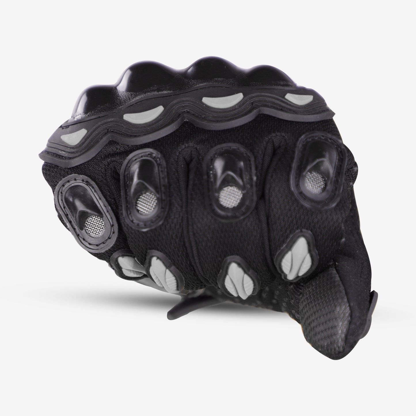 Refurbished Steelbird GT-01 Full Finger Bike Riding Gloves with Touch Screen Sensitivity at Thumb and Index Finger, Protective Off-Road Motorbike Racing (Black)