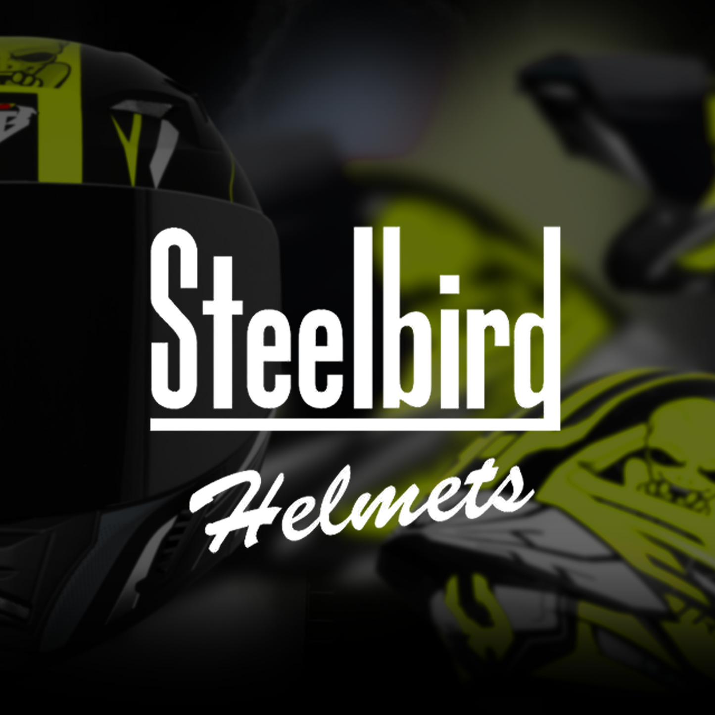 Steelbird SBA-20 Strange ISI Certified Flip-Up Graphic Helmet for Men and Women with Inner Silver Sun Shield (Glossy Black Neon with Smoke Visor)