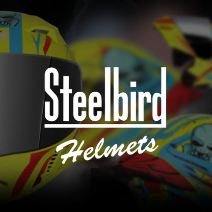 Steelbird SBA-20 Strange ISI Certified Flip-Up Graphic Helmet for Men and Women (Glossy Fluo Neon Cyan Green  with Smoke Visor)