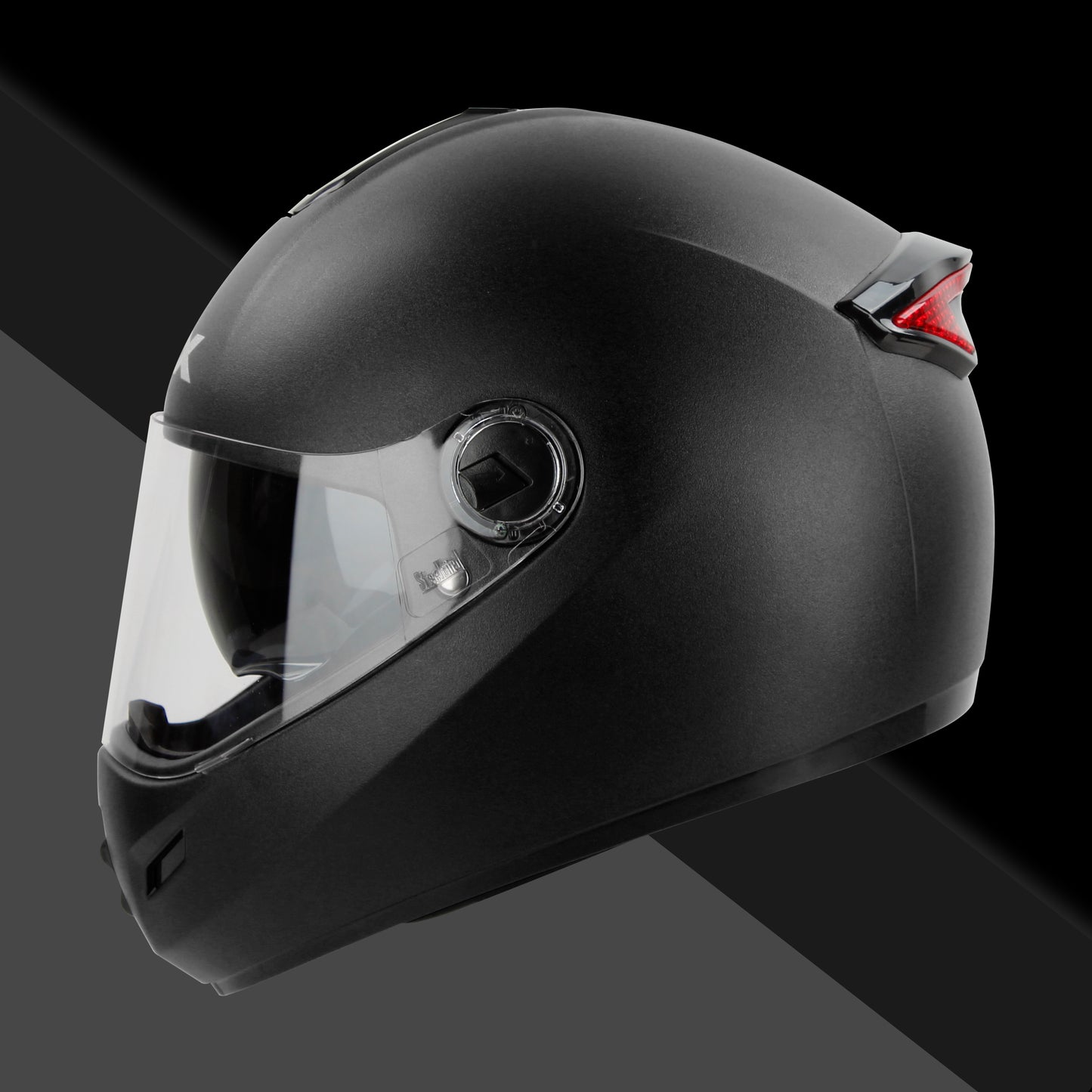 Steelbird SBH-34 Road ISI Certified Full Face Helmet with Inner Smoke Sun Shield (Dashing Black)