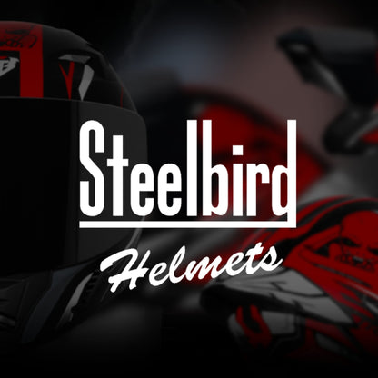 Steelbird SBA-20 Strange ISI Certified Flip-Up Graphic Helmet for Men and Women (Glossy Black Red with Smoke Visor)