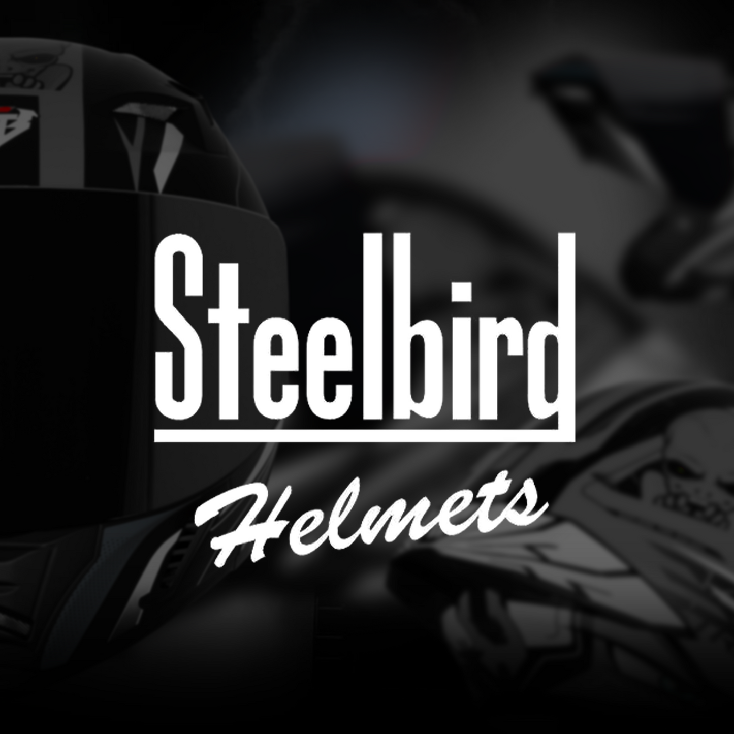 Steelbird SBA-20 Strange ISI Certified Flip-Up Graphic Helmet for Men and Women with Inner Silver Sun Shield (Glossy Black Grey with Smoke Visor)
