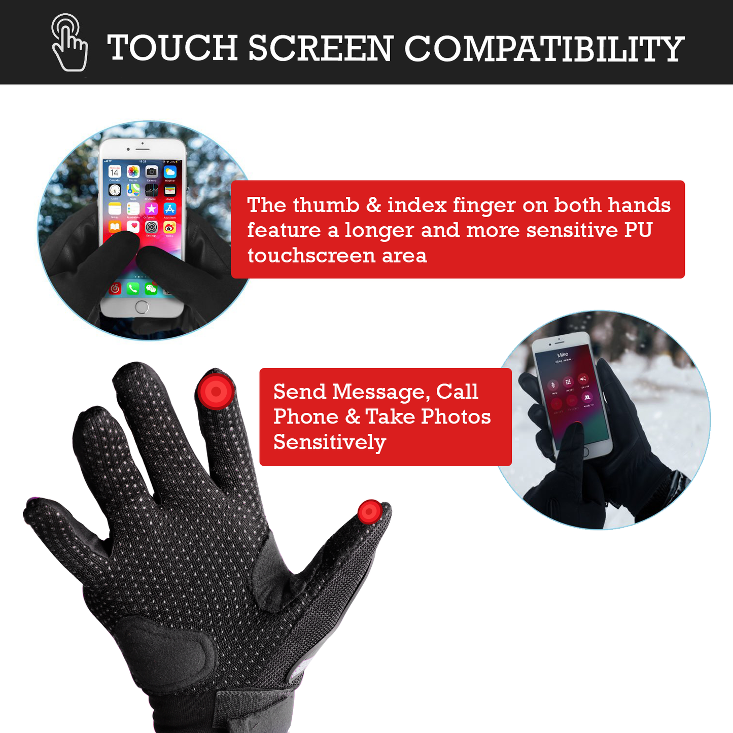 Refurbished Steelbird Full Finger Bike Riding Gloves with Touch Screen Sensitivity at Thumb and Index Finger, Protective Off-Road Motorbike Racing (Black Grey)