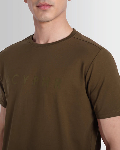 DCYPHR Essentials Stretch Brand Tee- Autumn Ember