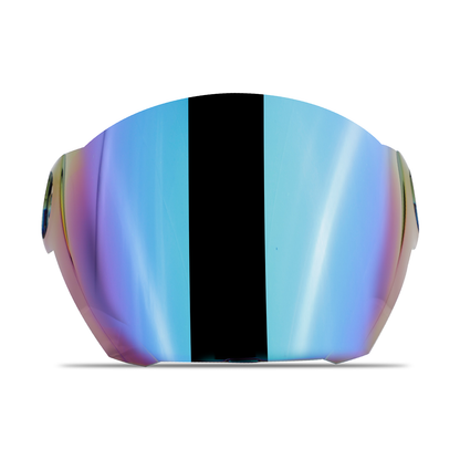 Steelbird SBA-2 Helmet Visor Compatible for All SBA-2 and SBA-3 Model (Chrome Rainbow Visor)