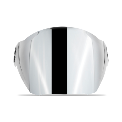 Steelbird SBA-2 Helmet Visor Compatible for All SBA-2 and SBA-3 Model (Chrome Silver Visor)