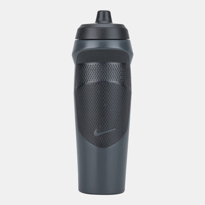 Refurbished Nike Hype Sport Rubber Squeeze Water Bottle 20 Oz (Anthracite/Black)
