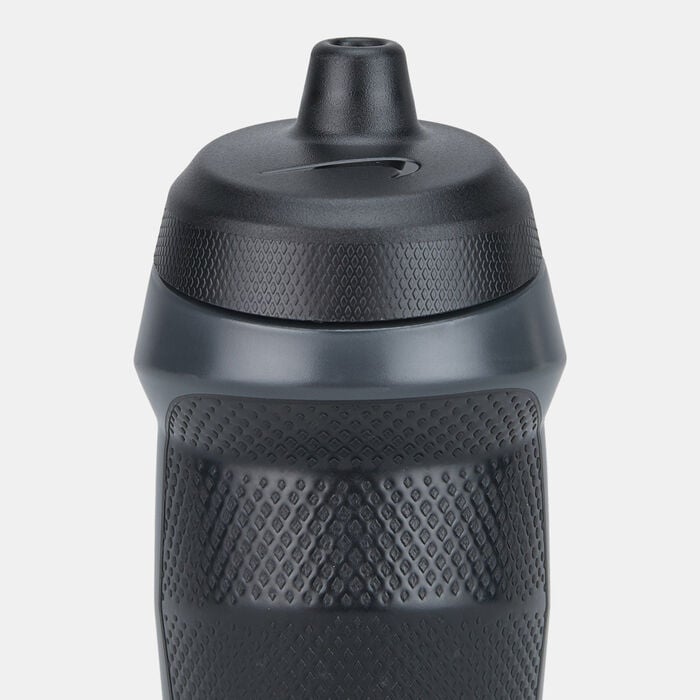 Refurbished Nike Hype Sport Rubber Squeeze Water Bottle 20 Oz (Anthracite/Black)