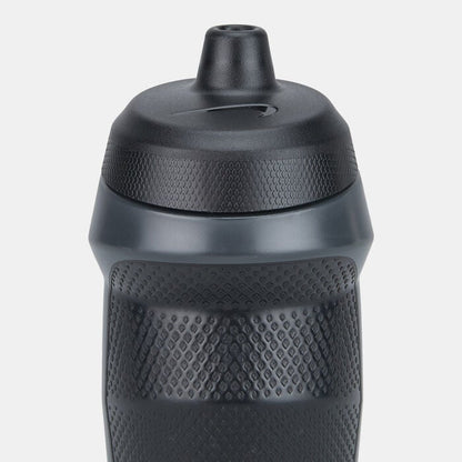 Refurbished Nike Hype Sport Rubber Squeeze Water Bottle 20 Oz (Anthracite/Black)