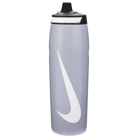Nike REFUEL Bottle 32 OZ Squeezable Sipper Bottle 940 ml (Grey/Black/White)