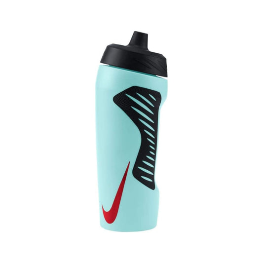 Refurbished Nike Unisex Adult Hyperfuel Water Bottle  HYPERFUEL SQUEEZE 18 OZ (Light Aqua/Black/Metallic University RED)
