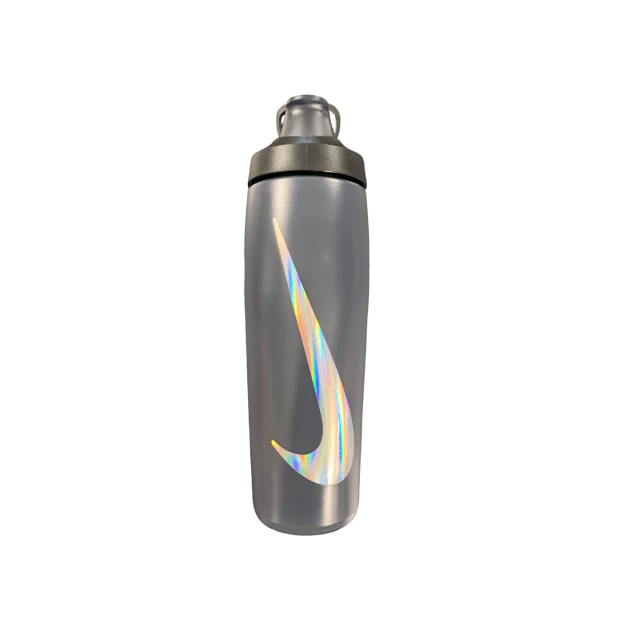NIKE Nike Sports Bottle Big Logo Swoosh Black (Anthracite/Black/Silver Iridescent)