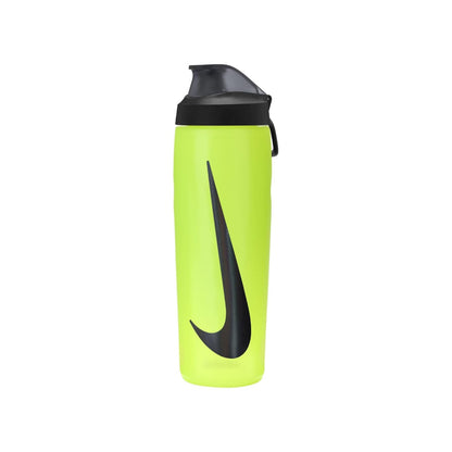 Nike Sports Bottle 24 OZ Big Logo Swoosh Yellow Neon Water Bottle (Fluo Yellow/Black)