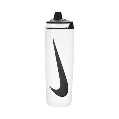 Nike Refuel Bottle Grip 24OZ Leak-Proof Sports Water Bottle with Ergonomic Design (Transparent/White)