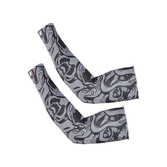 Steelbird Jispa 1.0 Arm Sleeves Grey Unisex for Sports, Running, Cricket, Bike Riding, Cycling, Basketball & Breathable (Sold as a Pair)