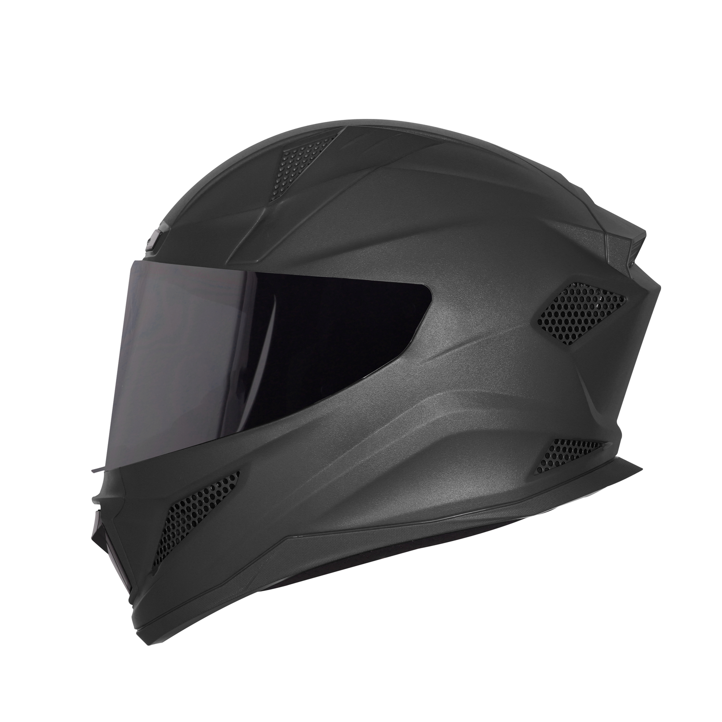 Steelbird SBH-25 Rudra ISI Certified Full Face Helmet for Men and Women (Glossy Black with Smoke Visor)