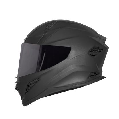 Steelbird SBH-25 Rudra ISI Certified Full Face Helmet for Men and Women (Glossy Black with Smoke Visor)