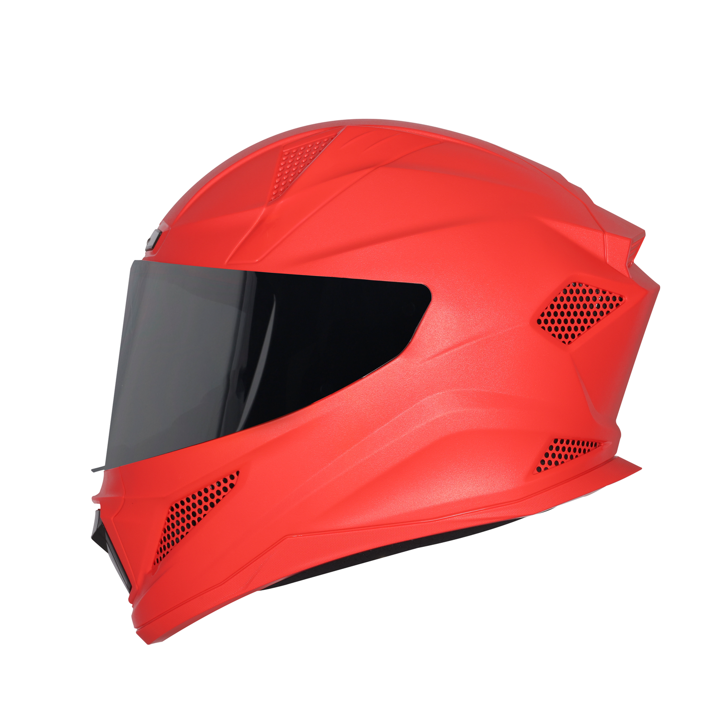 Steelbird SBH-25 Rudra ISI Certified Full Face Helmet for Men and Women (Glossy Sports Red with Smoke Visor)