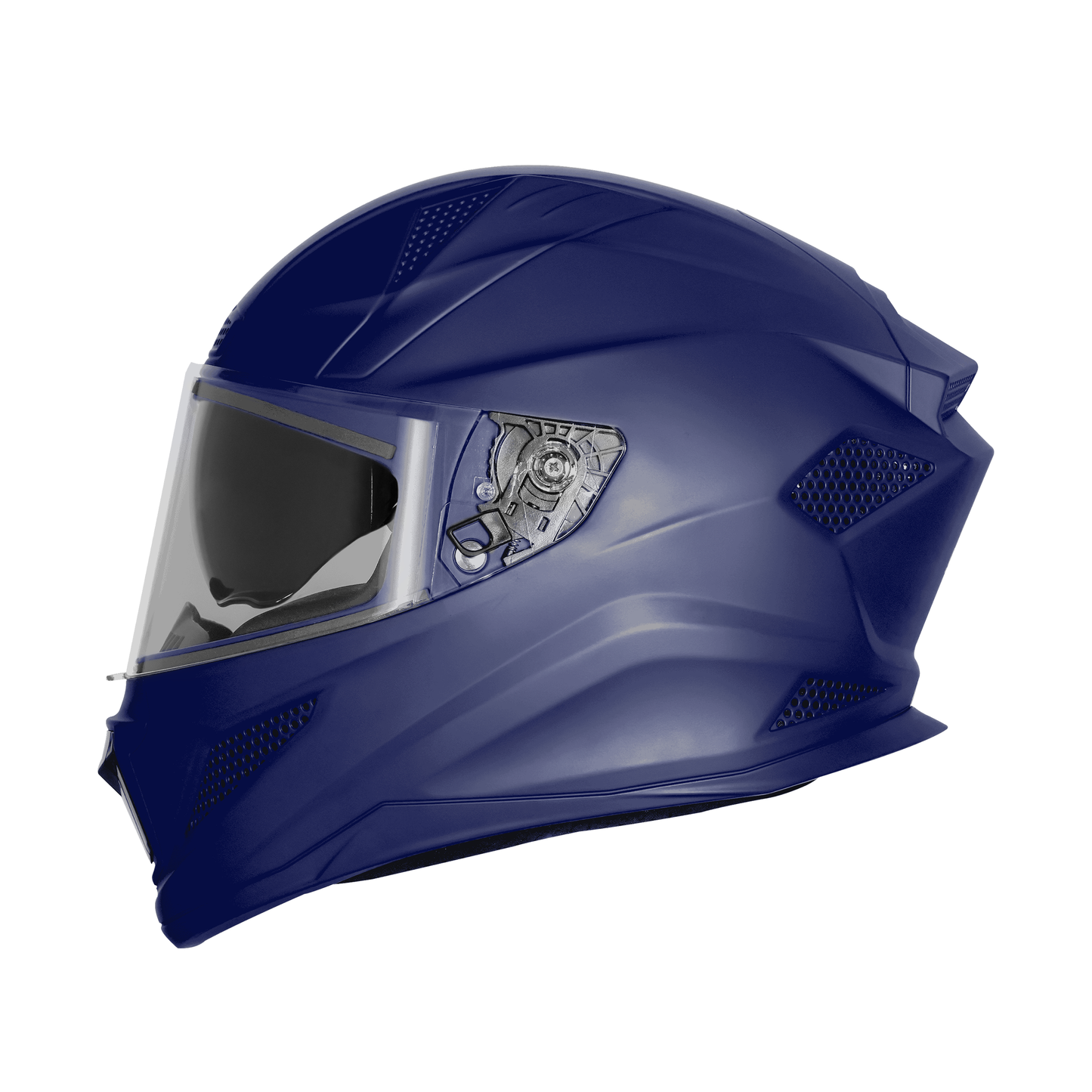Steelbird SBH-25 Rudra ISI Certified Full Face Helmet for Men and Women with Inner Smoke Sun Shield (Glossy H.Blue)