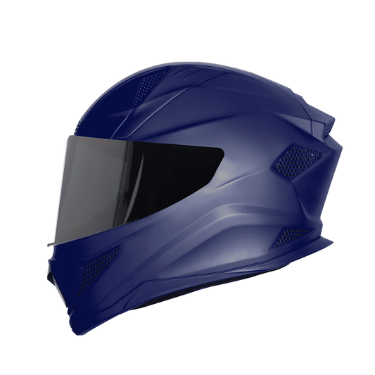 Steelbird SBH-25 Rudra ISI Certified Full Face Helmet for Men and Women (Glossy H.Blue with Smoke Visor)