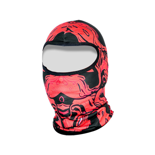Steelbird Jispa 1.0 Balaclava Most Suitable for Motorcycling, Running, Sports, Head and Face Cover (Red)