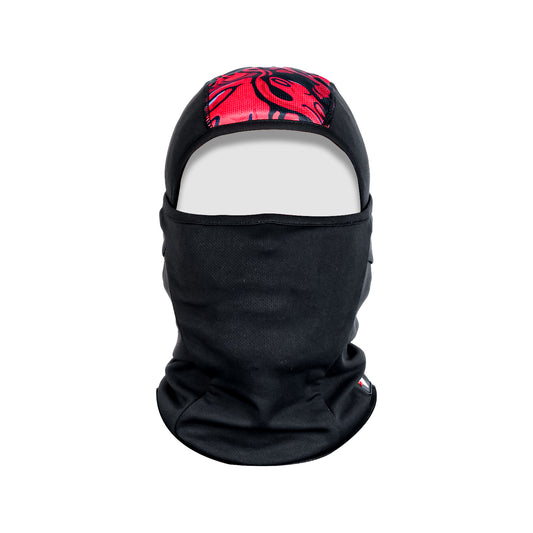 Steelbird Sarchu 1.0 Printed Balaclava Most Suitable for Motorcycling, Running, Sports, Head and Face Cover (Red)