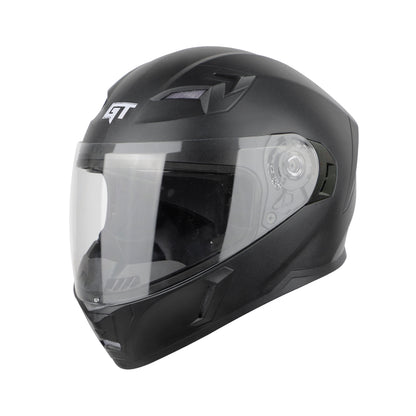 Steelbird SBA-21 GT ISI Certified Full Face Helmet for Men and Women (Dashing Black with Clear Visor)