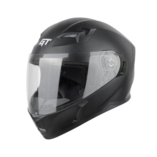 Steelbird SBA-21 GT ISI Certified Full Face Helmet for Men and Women (Dashing Black with Clear Visor)