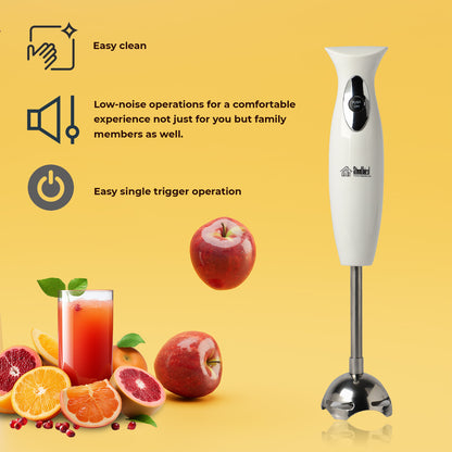 Steelbird Trever Hand Blender 300 Watt Variable Speed Control Easy to Clean and Store Low Noise Operation (White)…