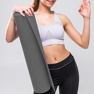 Steelbird Yoga Mat for Men and Women 6 x 2 Feet Wide Extra Thick Exercise Mat For Workout,Yoga,Fitness,Gym, Pilates And High-Density Anti-Tear Non-Slip Light Weight Mat (Grey)