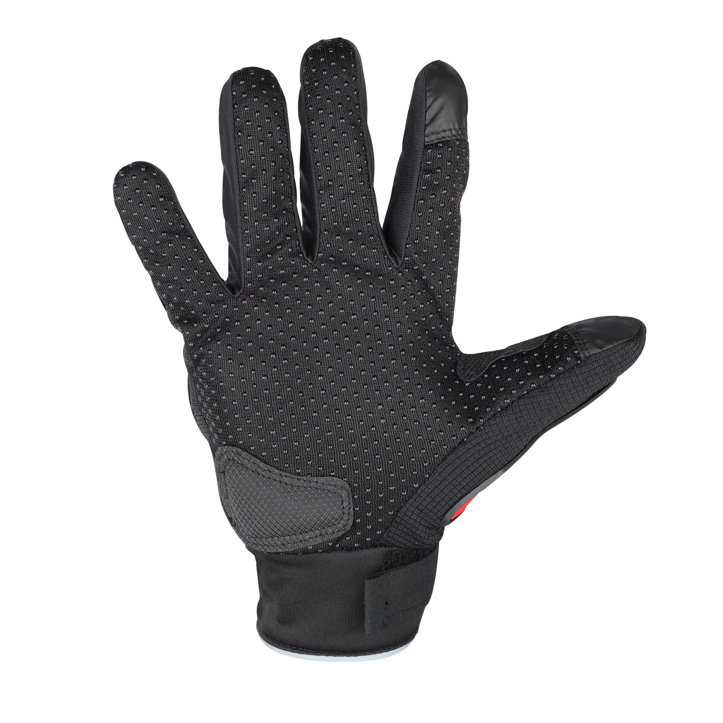 Steelbird Full Finger Bike Riding Gloves with Touch Screen Sensitivity at Thumb and Index Finger, Protective Off-Road Motorbike Racing (Black Red)