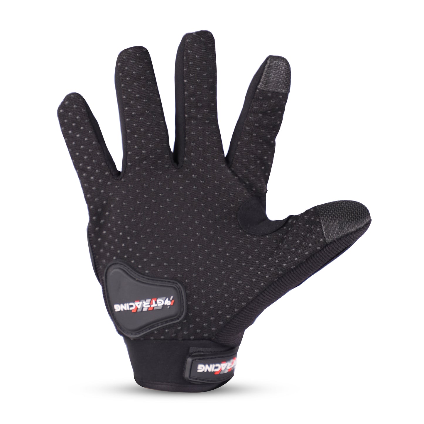 Steelbird GT-17 Full Finger Bike Riding Gloves with Touch Screen Sensitivity at Thumb and Index Finger, Protective Off-Road Motorbike Racing (Black)