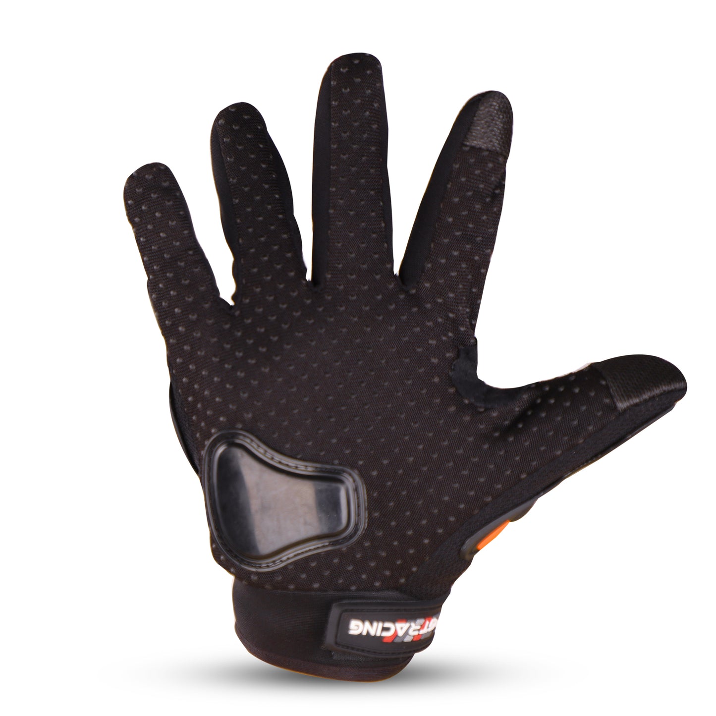 Steelbird GT-01 Full Finger Bike Riding Gloves with Touch Screen Sensitivity at Thumb and Index Finger, Protective Off-Road Motorbike Racing (Orange)
